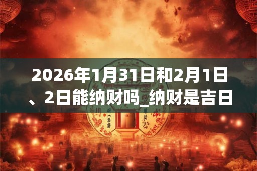 2026年1月31日和2月1日、2日能纳财吗_纳财是吉日吗