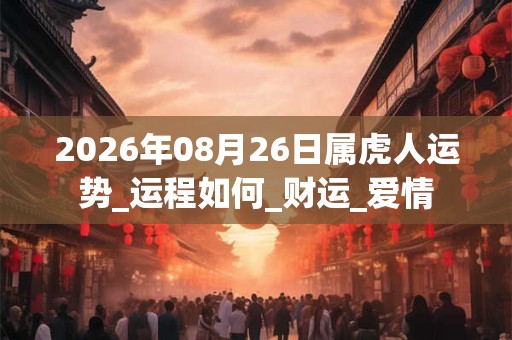 2026年08月26日属虎人运势_运程如何_财运_爱情