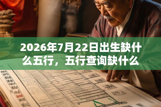 2026年7月22日出生缺什么五行，五行查询缺什么