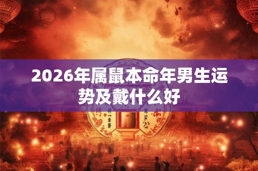 2026年属鼠本命年男生运势及戴什么好
