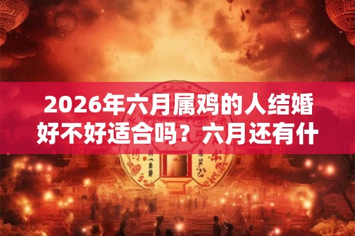 2026年六月属鸡的人结婚好不好适合吗？六月还有什么别称？