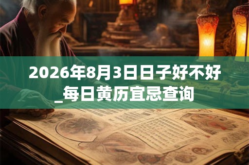 2026年8月3日日子好不好_每日黄历宜忌查询