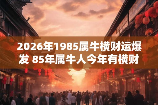 2026年1985属牛横财运爆发 85年属牛人今年有横财吗