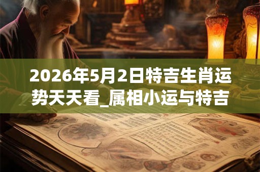 2026年5月2日特吉生肖运势天天看_属相小运与特吉生肖播报