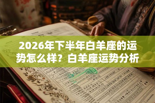 2026年下半年白羊座的运势怎么样？白羊座运势分析