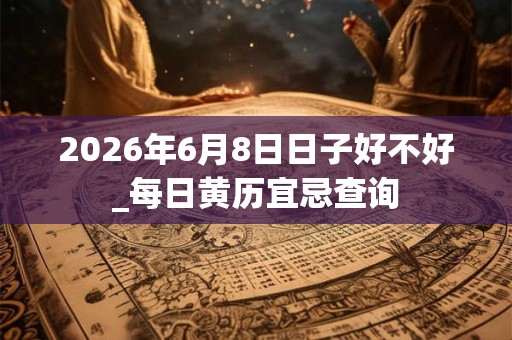 2026年6月8日日子好不好_每日黄历宜忌查询