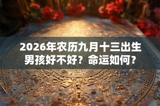 2026年农历九月十三出生男孩好不好？命运如何？