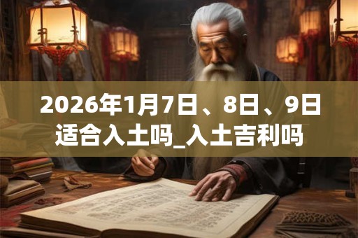 2026年1月7日、8日、9日适合入土吗_入土吉利吗
