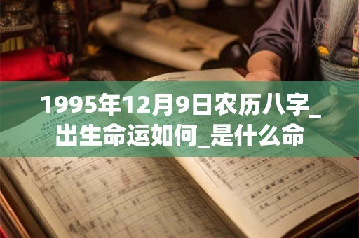 1995年12月9日农历八字_出生命运如何_是什么命