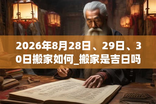 2026年8月28日、29日、30日搬家如何_搬家是吉日吗