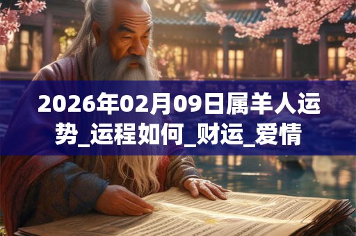 2026年02月09日属羊人运势_运程如何_财运_爱情