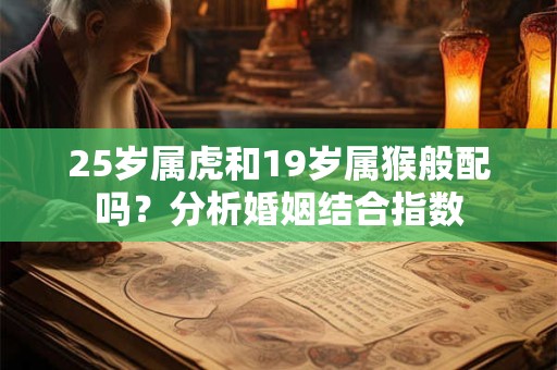 25岁属虎和19岁属猴般配吗？分析婚姻结合指数