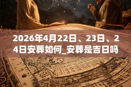 2026年4月22日、23日、24日安葬如何_安葬是吉日吗