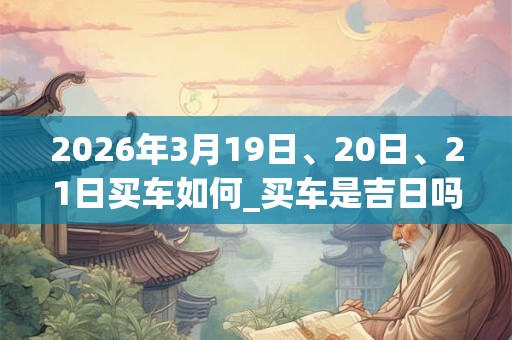 2026年3月19日、20日、21日买车如何_买车是吉日吗