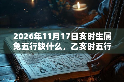 2026年11月17日亥时生属兔五行缺什么，乙亥时五行缺什么