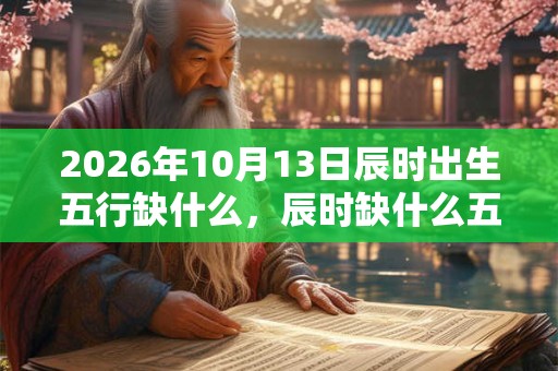 2026年10月13日辰时出生五行缺什么，辰时缺什么五行