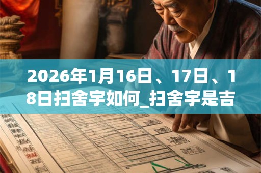 2026年1月16日、17日、18日扫舍宇如何_扫舍宇是吉日吗