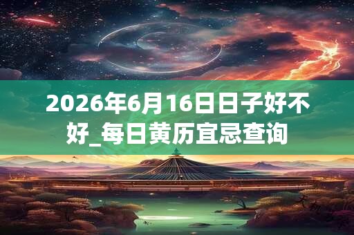 2026年6月16日日子好不好_每日黄历宜忌查询