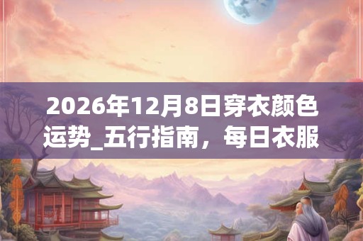 2026年12月8日穿衣颜色运势_五行指南，每日衣服颜色幸运色