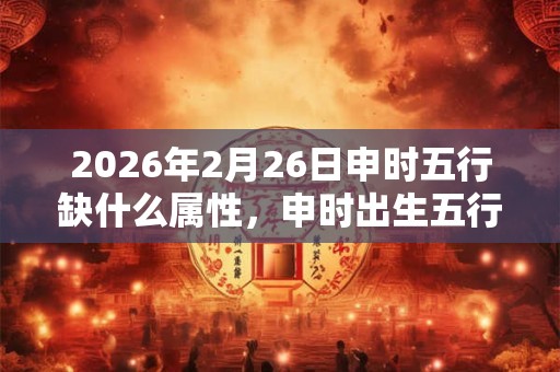 2026年2月26日申时五行缺什么属性，申时出生五行缺什么