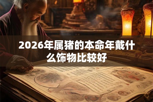 2026年属猪的本命年戴什么饰物比较好