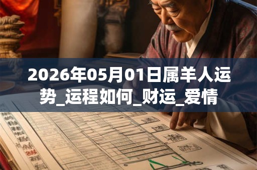 2026年05月01日属羊人运势_运程如何_财运_爱情