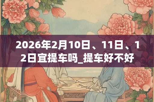 2026年2月10日、11日、12日宜提车吗_提车好不好