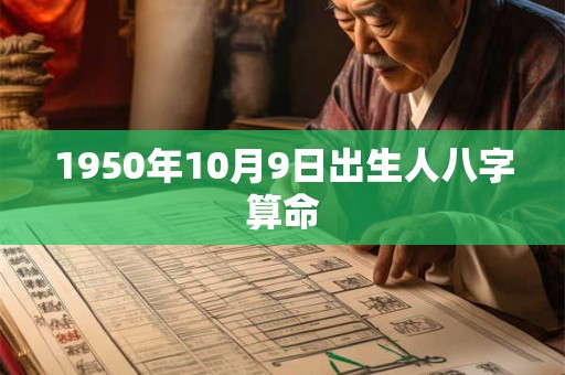 1950年10月9日出生人八字算命