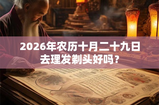 2026年农历十月二十九日去理发剃头好吗？
