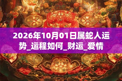 2026年10月01日属蛇人运势_运程如何_财运_爱情