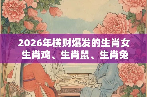 2026年横财爆发的生肖女 生肖鸡、生肖鼠、生肖兔
