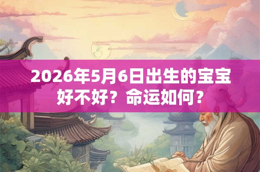 2026年5月6日出生的宝宝好不好？命运如何？