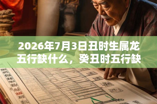 2026年7月3日丑时生属龙五行缺什么，癸丑时五行缺什么