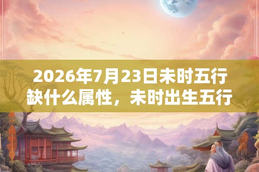 2026年7月23日未时五行缺什么属性，未时出生五行缺什么