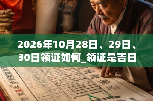 2026年10月28日、29日、30日领证如何_领证是吉日吗