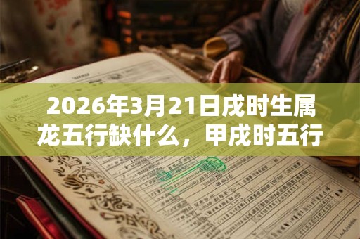 2026年3月21日戌时生属龙五行缺什么，甲戌时五行缺什么