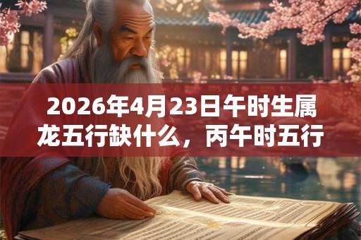 2026年4月23日午时生属龙五行缺什么，丙午时五行缺什么