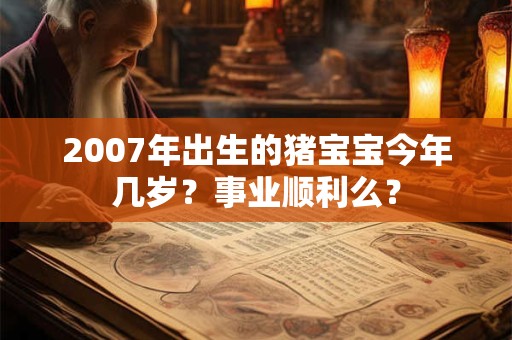 2007年出生的猪宝宝今年几岁？事业顺利么？