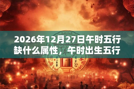 2026年12月27日午时五行缺什么属性，午时出生五行缺什么