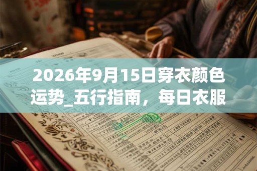 2026年9月15日穿衣颜色运势_五行指南，每日衣服颜色幸运色