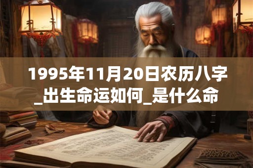 1995年11月20日农历八字_出生命运如何_是什么命