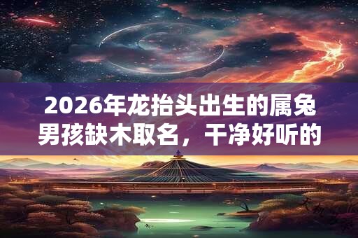 2026年龙抬头出生的属兔男孩缺木取名，干净好听的男宝宝名字