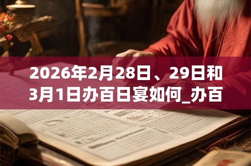 2026年2月28日、29日和3月1日办百日宴如何_办百日宴是吉日吗
