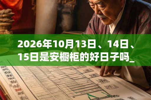 2026年10月13日、14日、15日是安橱柜的好日子吗_安橱柜可以吗