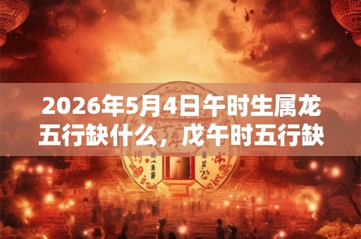 2026年5月4日午时生属龙五行缺什么，戊午时五行缺什么