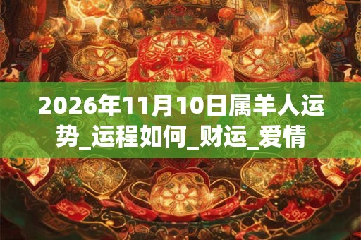 2026年11月10日属羊人运势_运程如何_财运_爱情