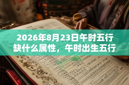 2026年8月23日午时五行缺什么属性，午时出生五行缺什么