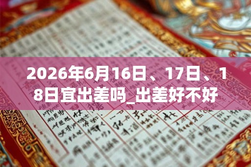 2026年6月16日、17日、18日宜出差吗_出差好不好