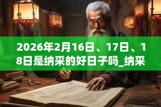 2026年2月16日、17日、18日是纳采的好日子吗_纳采可以吗