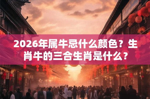 2026年属牛忌什么颜色？生肖牛的三合生肖是什么？